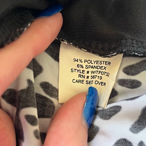 Elementz Black / White Short Sleeve Blouse Size 3X - Picture 4 of 12